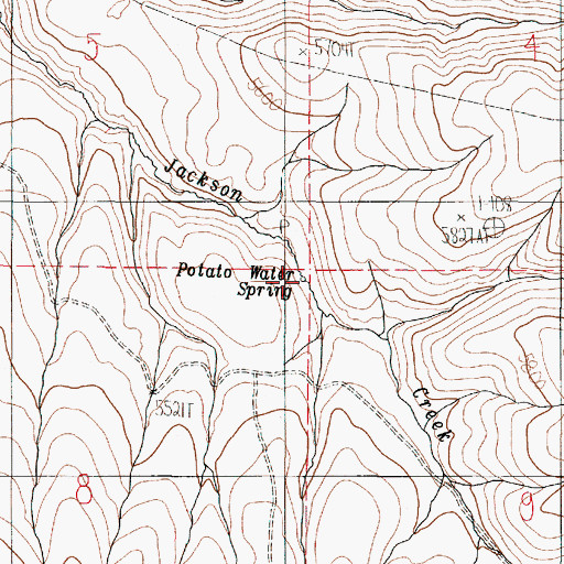 Topographic Map of Potato Water Spring, OR