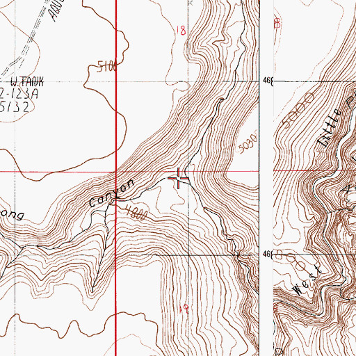 Topographic Map of Long Canyon, OR