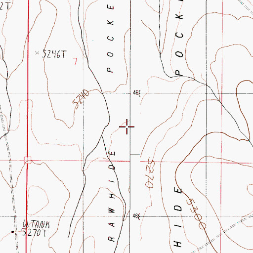 Topographic Map of Rawhide Pocket, OR