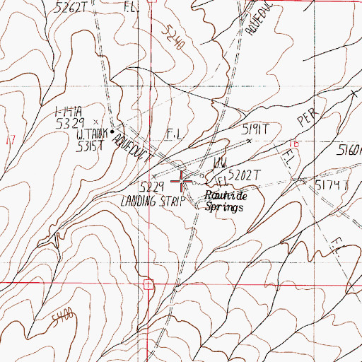Topographic Map of Rawhide Springs, OR