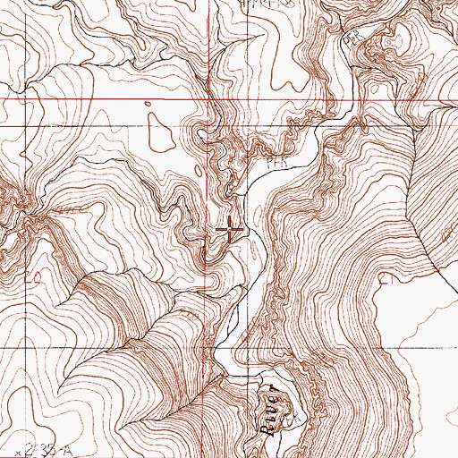 Topographic Map of Cave Creek, OR