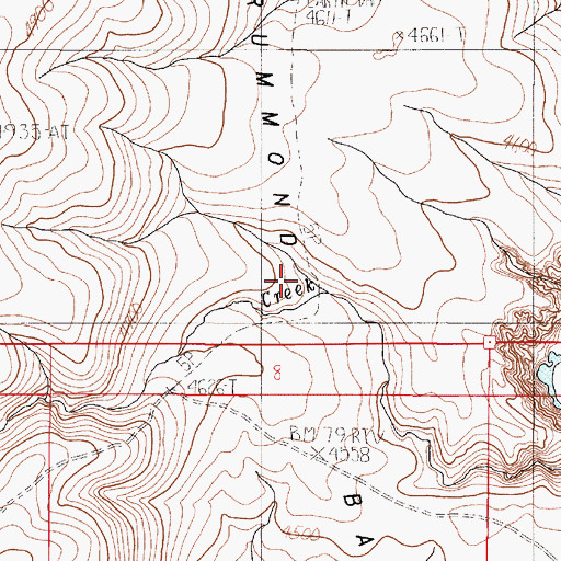 Topographic Map of Drummond Basin, OR