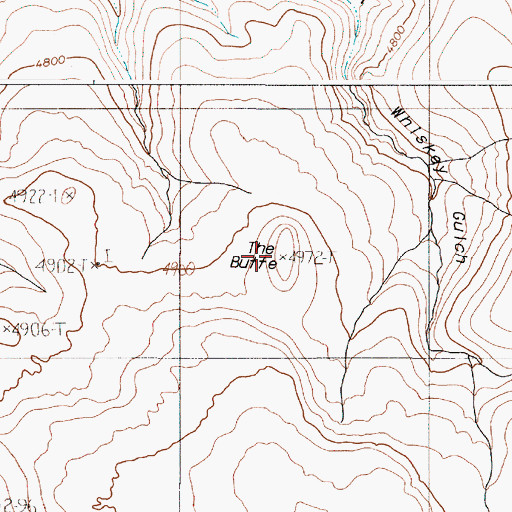 Topographic Map of The Butte, OR
