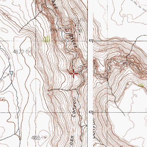 Topographic Map of North Cross Canyon, OR