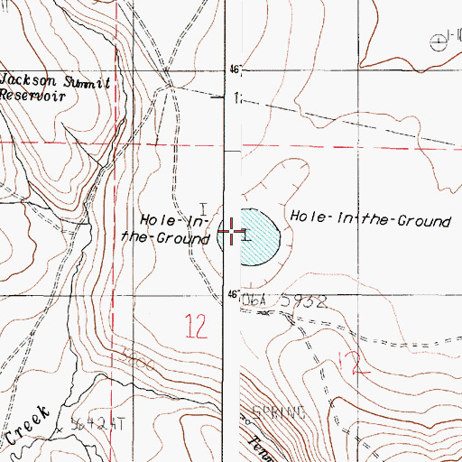 Topographic Map of Hole-in-the-Ground, OR