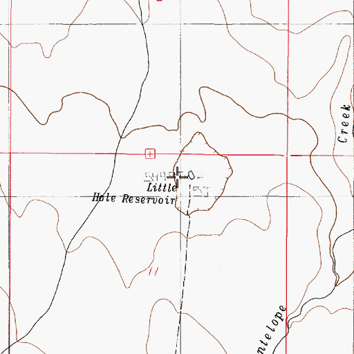 Topographic Map of Little Hole Reservoir, OR