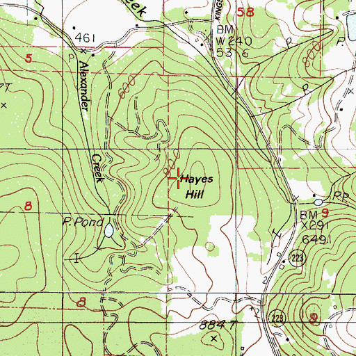 Topographic Map of Hayes Hill, OR