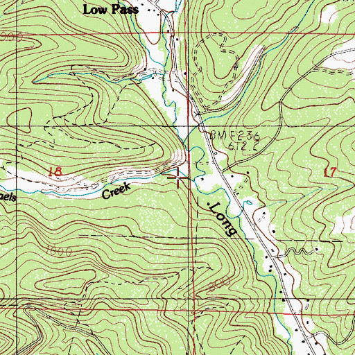 Topographic Map of Michaels Creek, OR