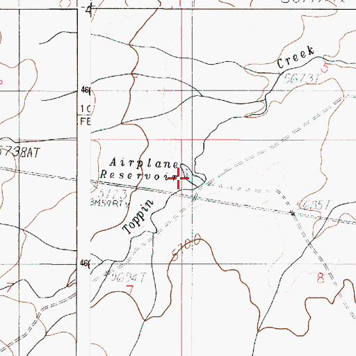 Topographic Map of Airplane Reservoir, OR