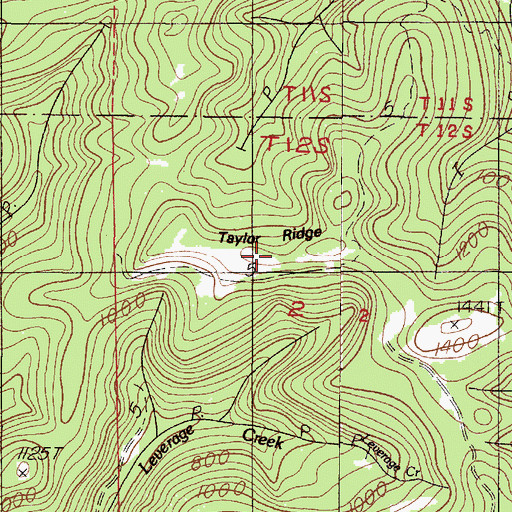 Topographic Map of Taylor Ridge, OR