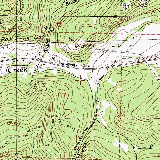 Topographic Map of Cline Creek, OR