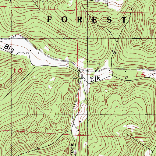 Topographic Map of Rail Creek, OR