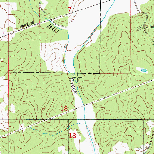 Topographic Map of Banks Creek, AL