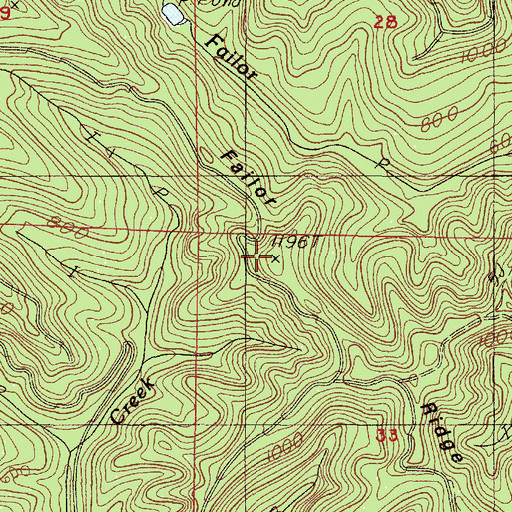 Topographic Map of Failor Ridge, OR