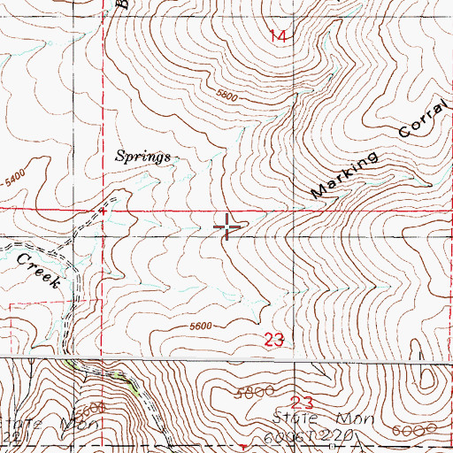 Topographic Map of Marking Corral Canyon, OR