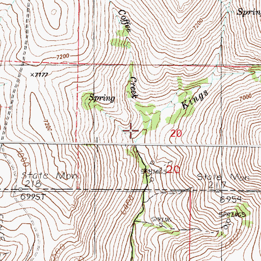 Topographic Map of Coffee Creek, OR