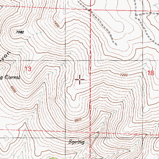 Topographic Map of Marking Corral Spring, OR