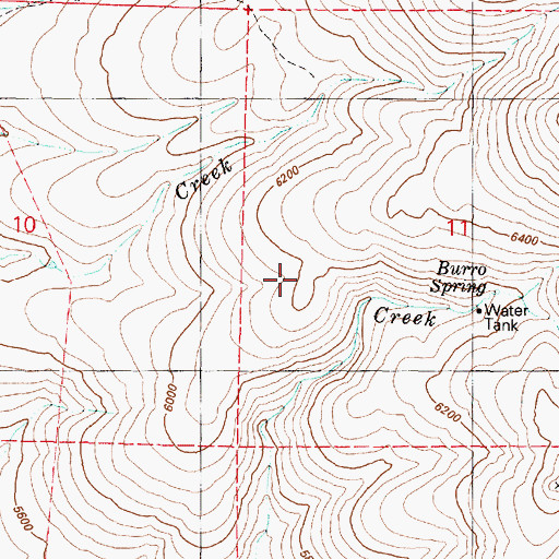 Topographic Map of Burro Spring, OR