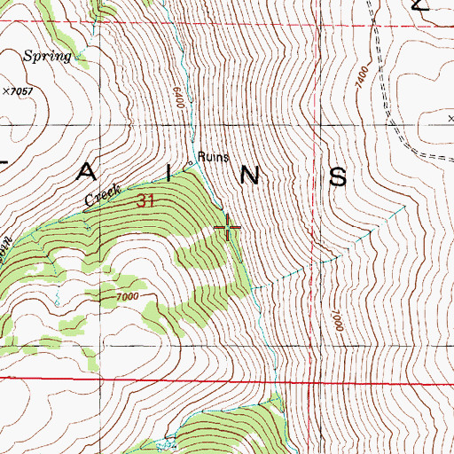 Topographic Map of The V, OR