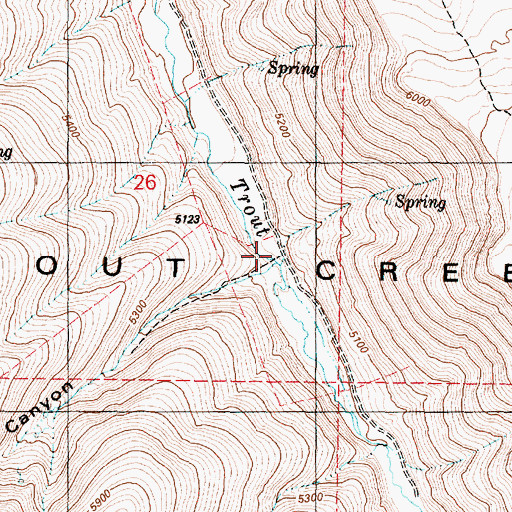 Topographic Map of Pole Canyon, OR