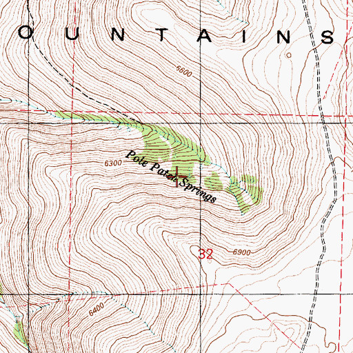 Topographic Map of Pole Patch Springs, OR