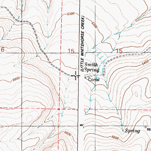 Topographic Map of Smith Spring, OR