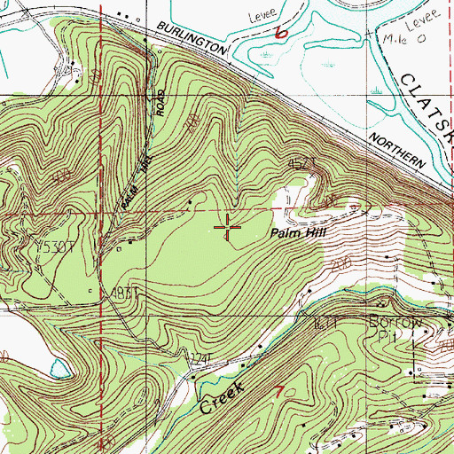 Topographic Map of Palm Hill, OR