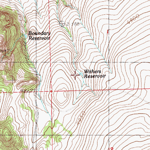 Topographic Map of Withers Reservoir, OR