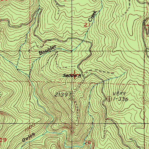 Topographic Map of Saddle A, OR
