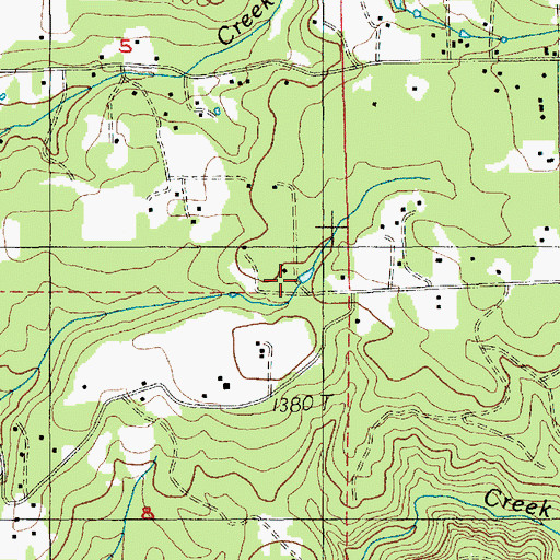 Topographic Map of Flashboard Reservoir, OR