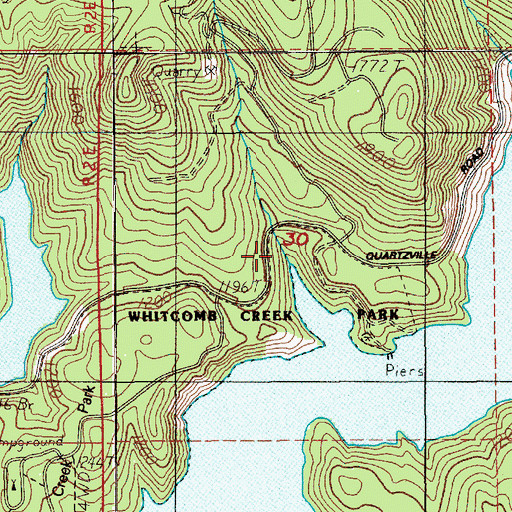 Topographic Map of Manzanita Creek, OR