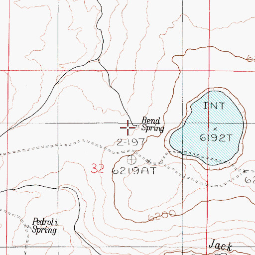 Topographic Map of Bend Spring, OR