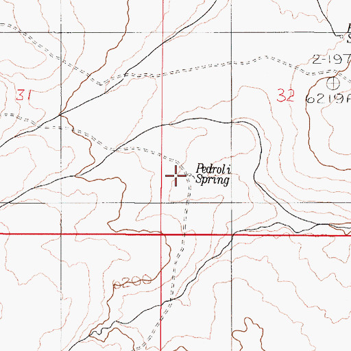 Topographic Map of Pedroli Spring, OR
