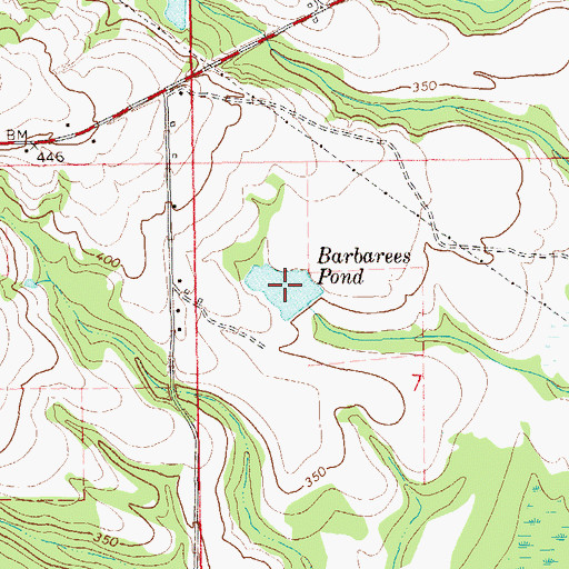 Topographic Map of Barbarees Pond, AL