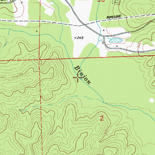 Topographic Map of Barbee Creek, AL