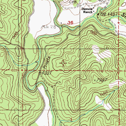 Topographic Map of Murphy Canyon, OR