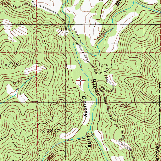 Topographic Map of County Line Canyon, OR