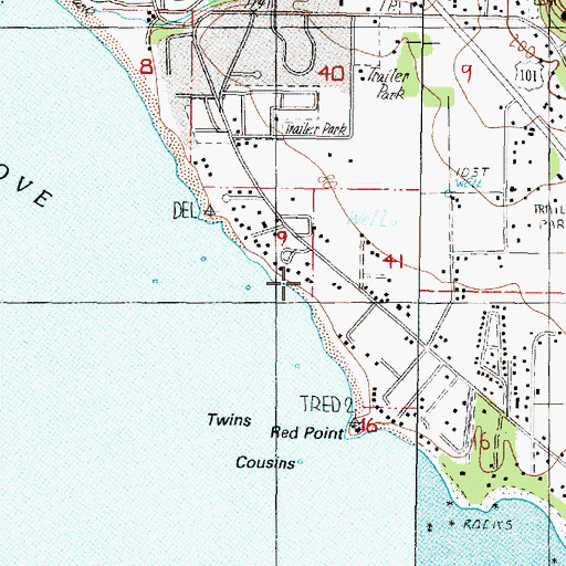Topographic Map of Red Rock, OR