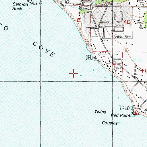 Topographic Map of Brown Rock, OR
