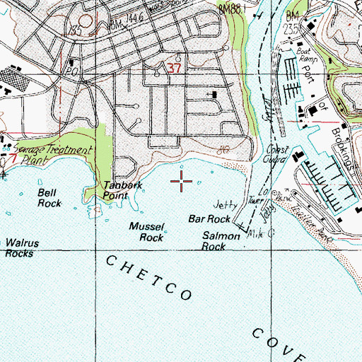 Topographic Map of Hump Rock, OR