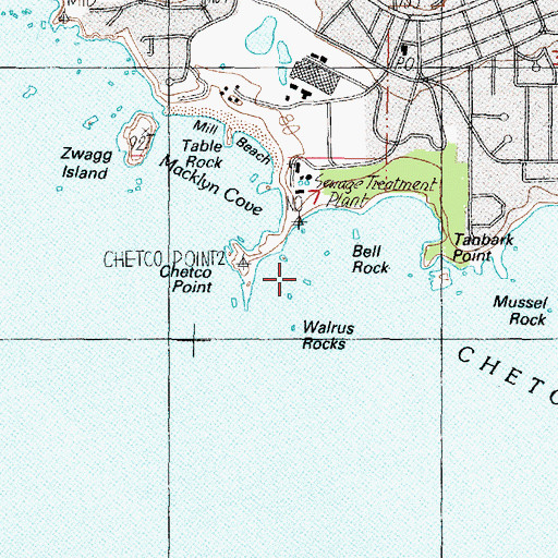 Topographic Map of Square Rock, OR