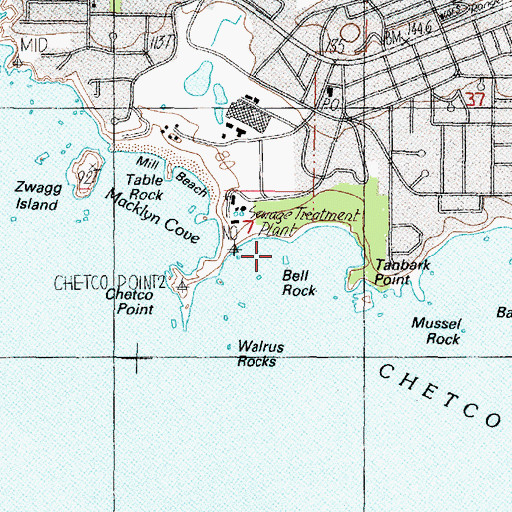 Topographic Map of Bell Rock, OR