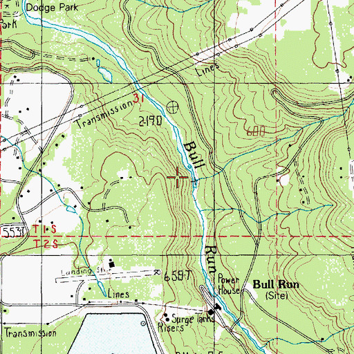 Topographic Map of Deer Creek, OR