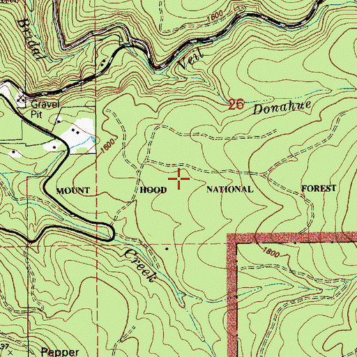 Topographic Map of Schoolhouse Spring, OR