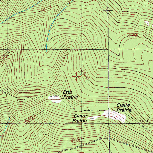Topographic Map of Griffing Prairie, OR