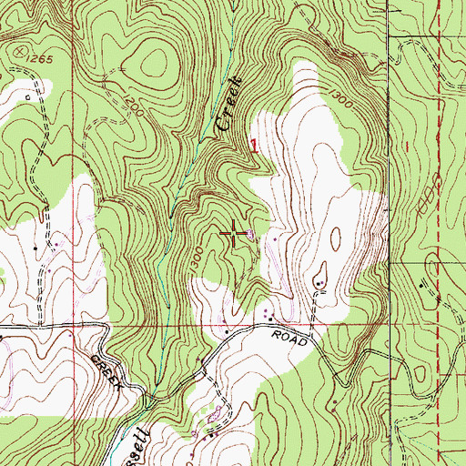 Topographic Map of Punchbowl, OR