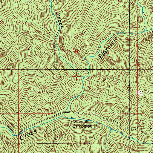 Topographic Map of Walton Creek, OR
