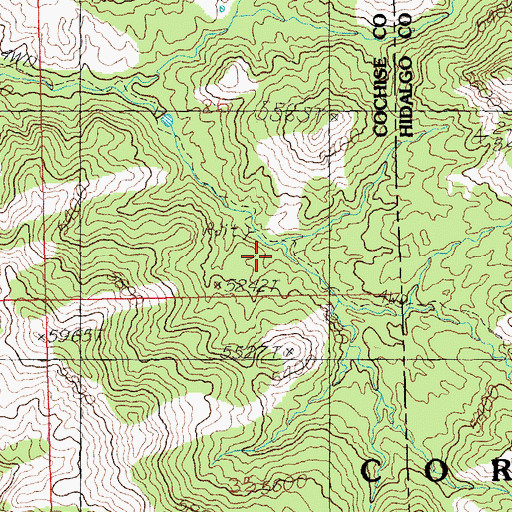 Topographic Map of Silvertip Mine, AZ