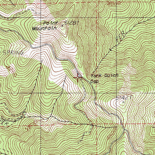 Topographic Map of Yank Gulch Gap, OR