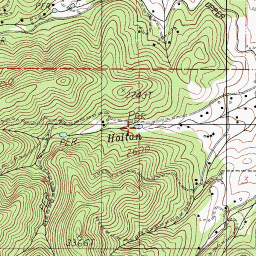 Topographic Map of Kerby Reservoir, OR